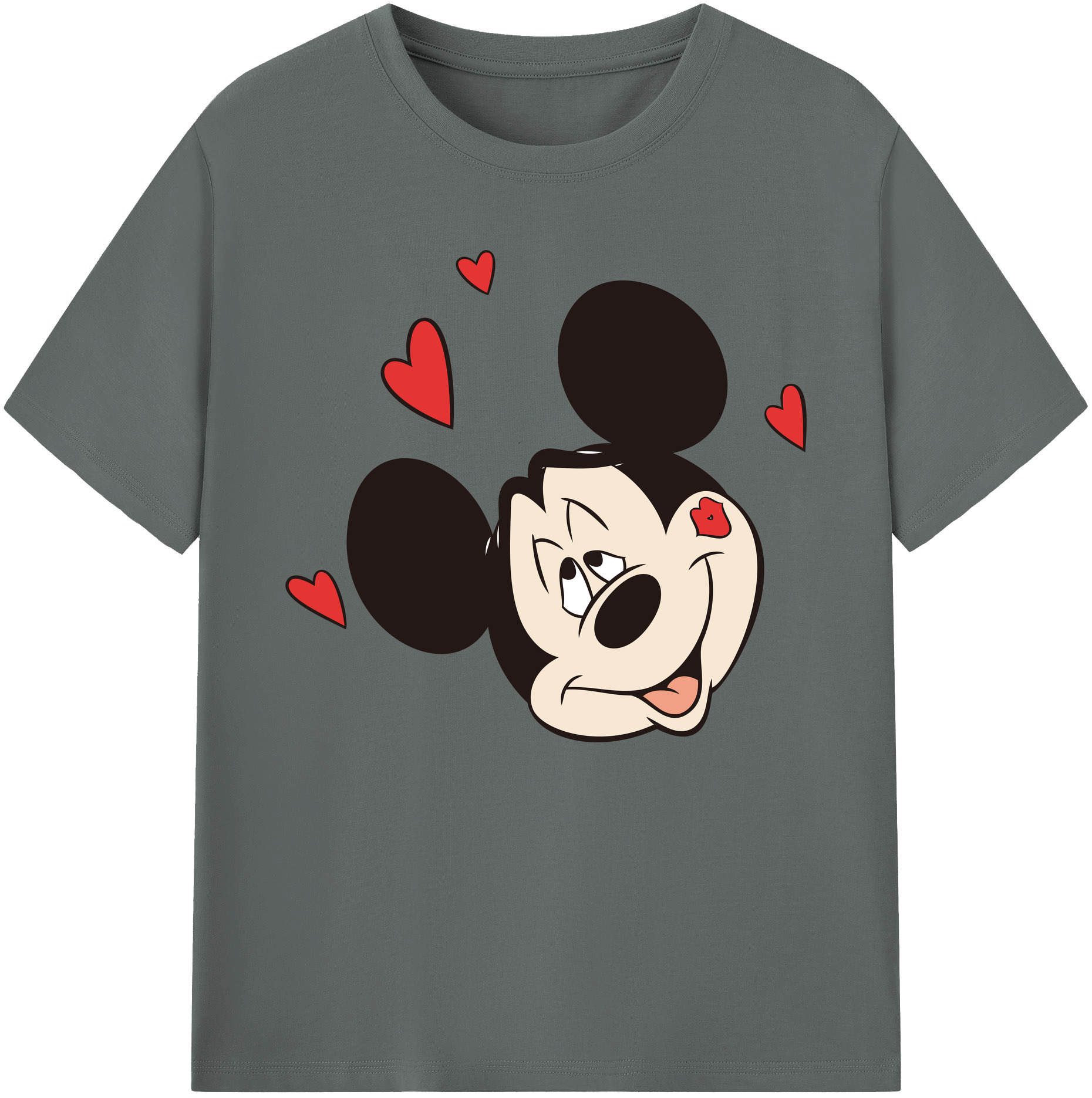 ミッキーマウス Mickey Mouse 綿100％ メンズ半袖Tシャツ｜肌触りやわらか＆通気性